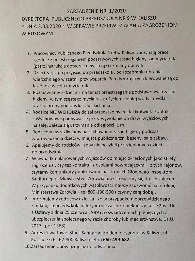 zarzadzenie